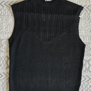 FP Movement by Free People Black Knit Sleeveless Sweater